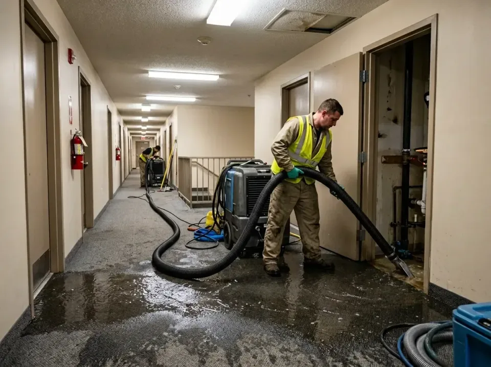 multi-unit-apartment-hallway-f-005 — frequently asked questions, Emergency Burst Pipe Water Extraction & Removal in Shawneel…